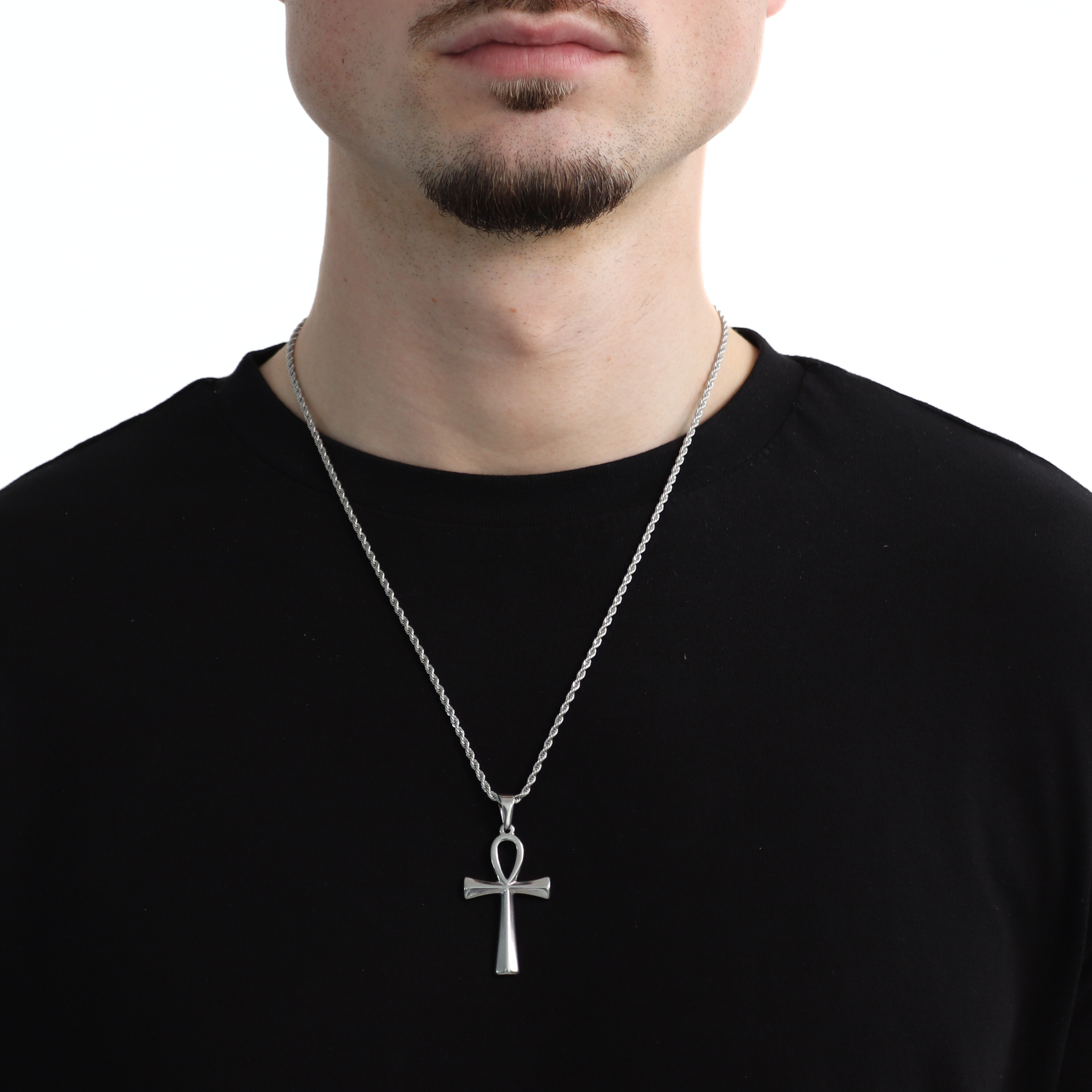 Ankh Pendant + Chain (Silver)