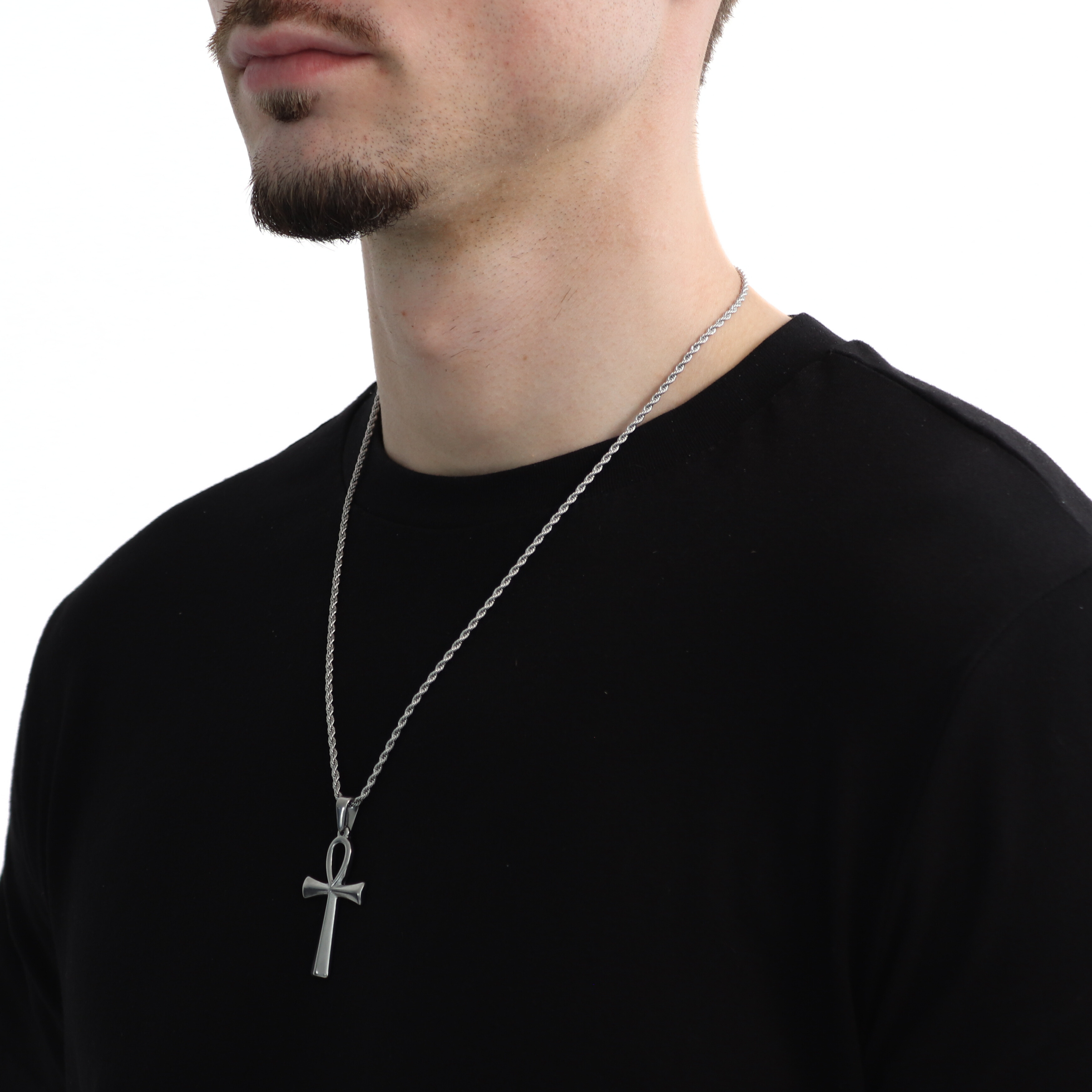 Ankh Pendant + Chain (Silver)