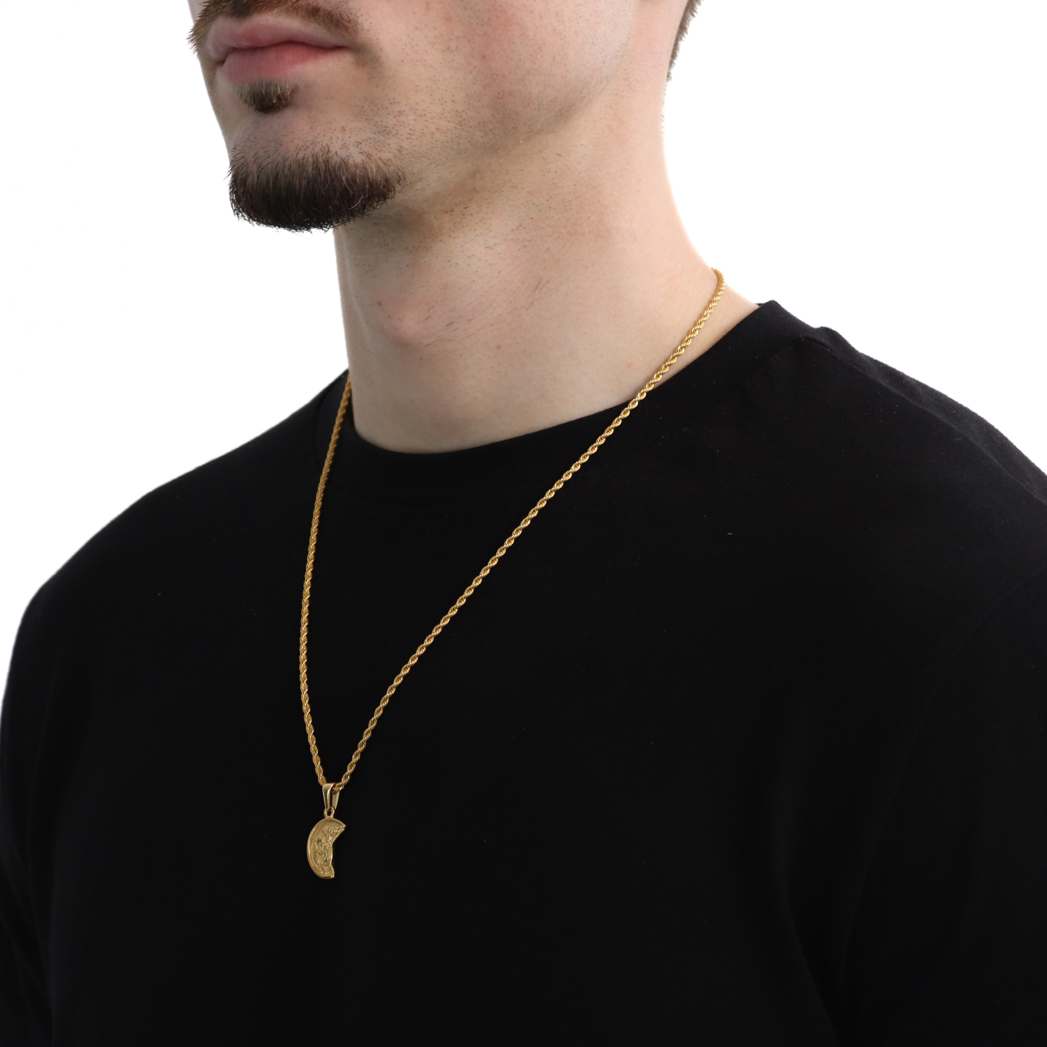 Broken Coin Hanger + Ketting (Goud)