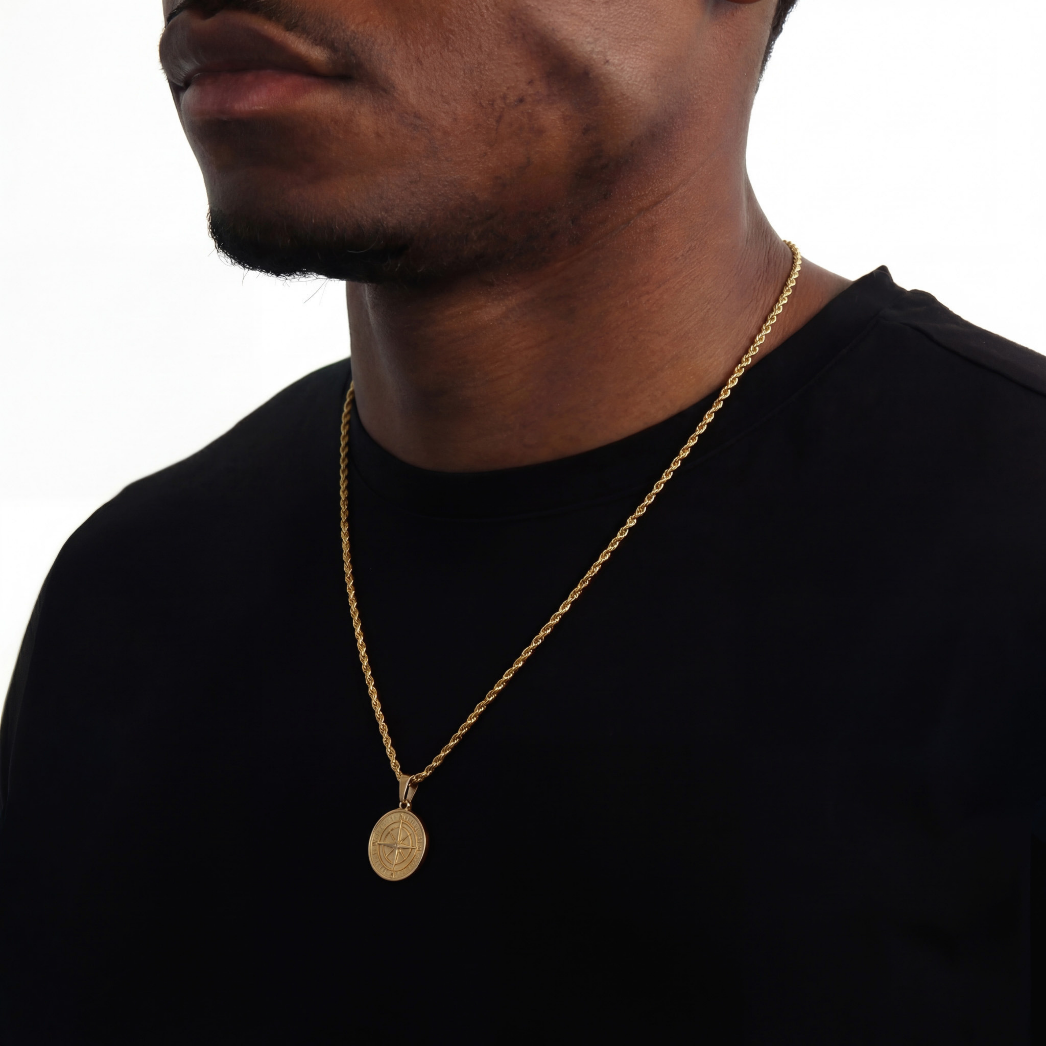 Compass Hanger + Ketting (Goud)