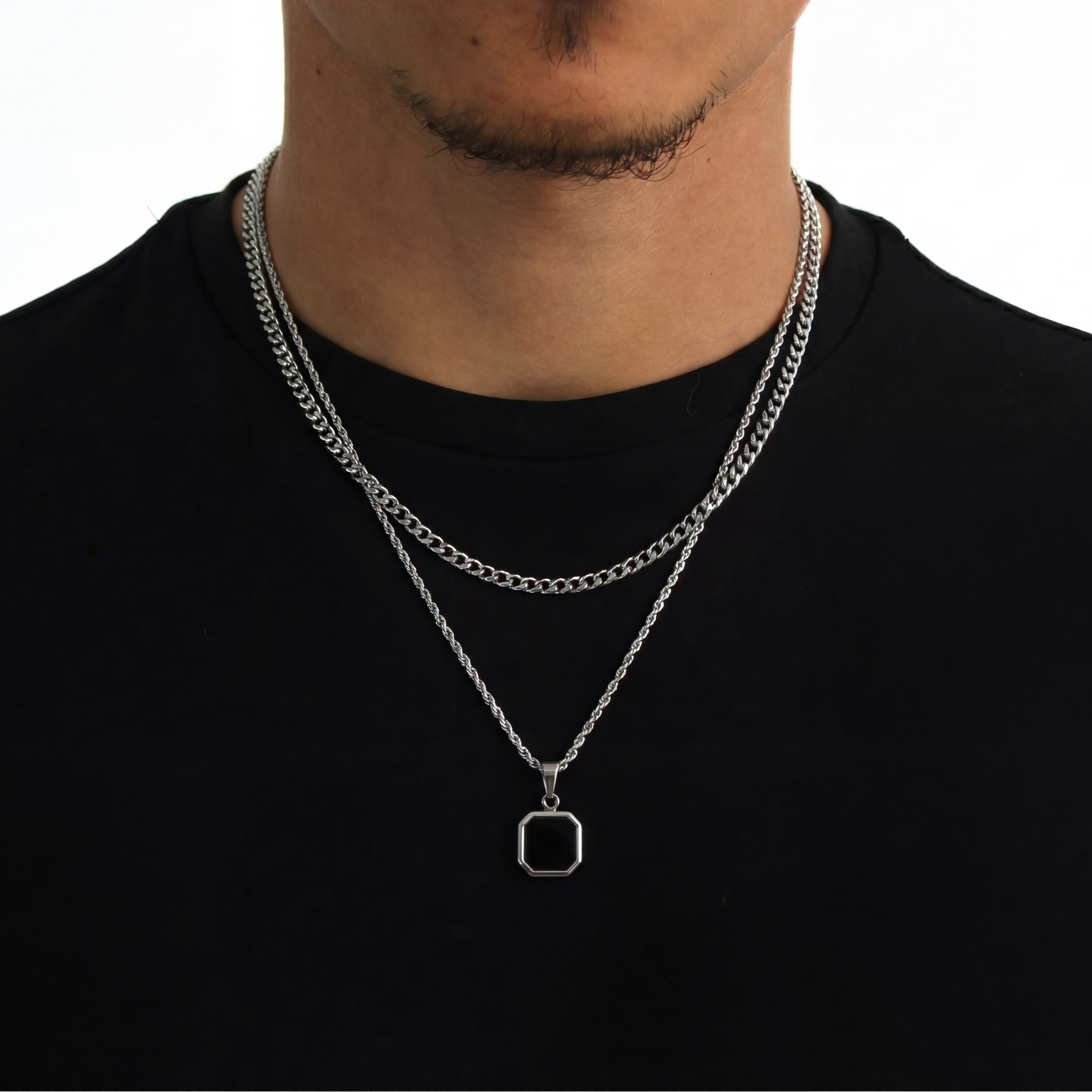 Black Stone Set (Silver)