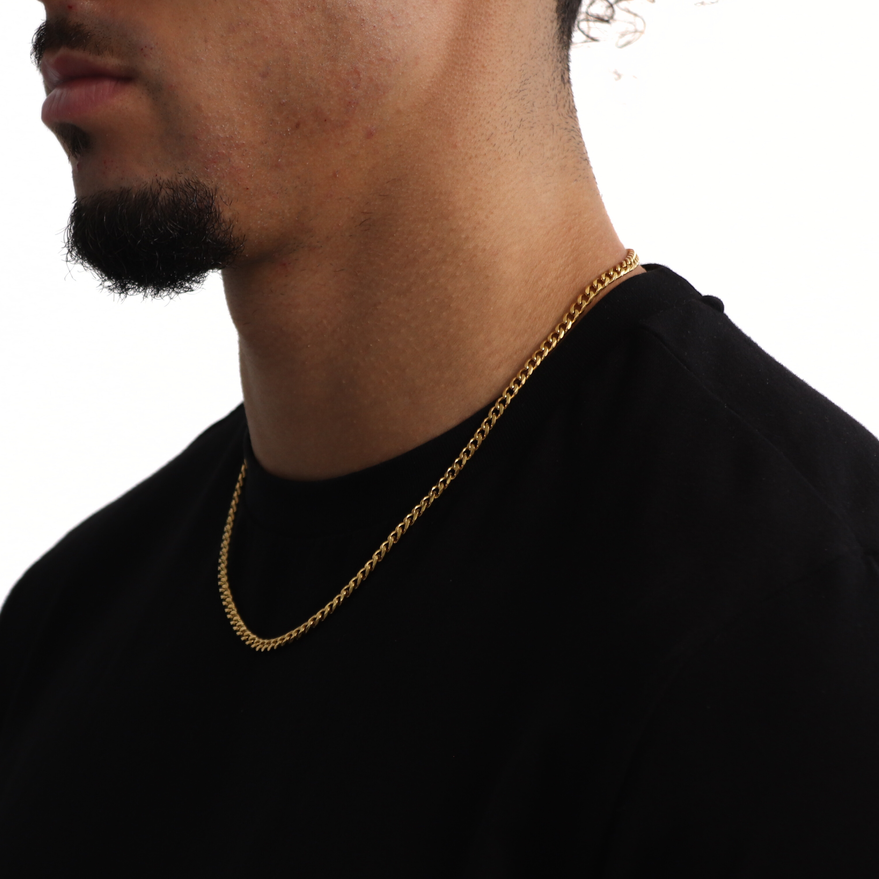 Classic Cuban Ketting 4mm (Goud)