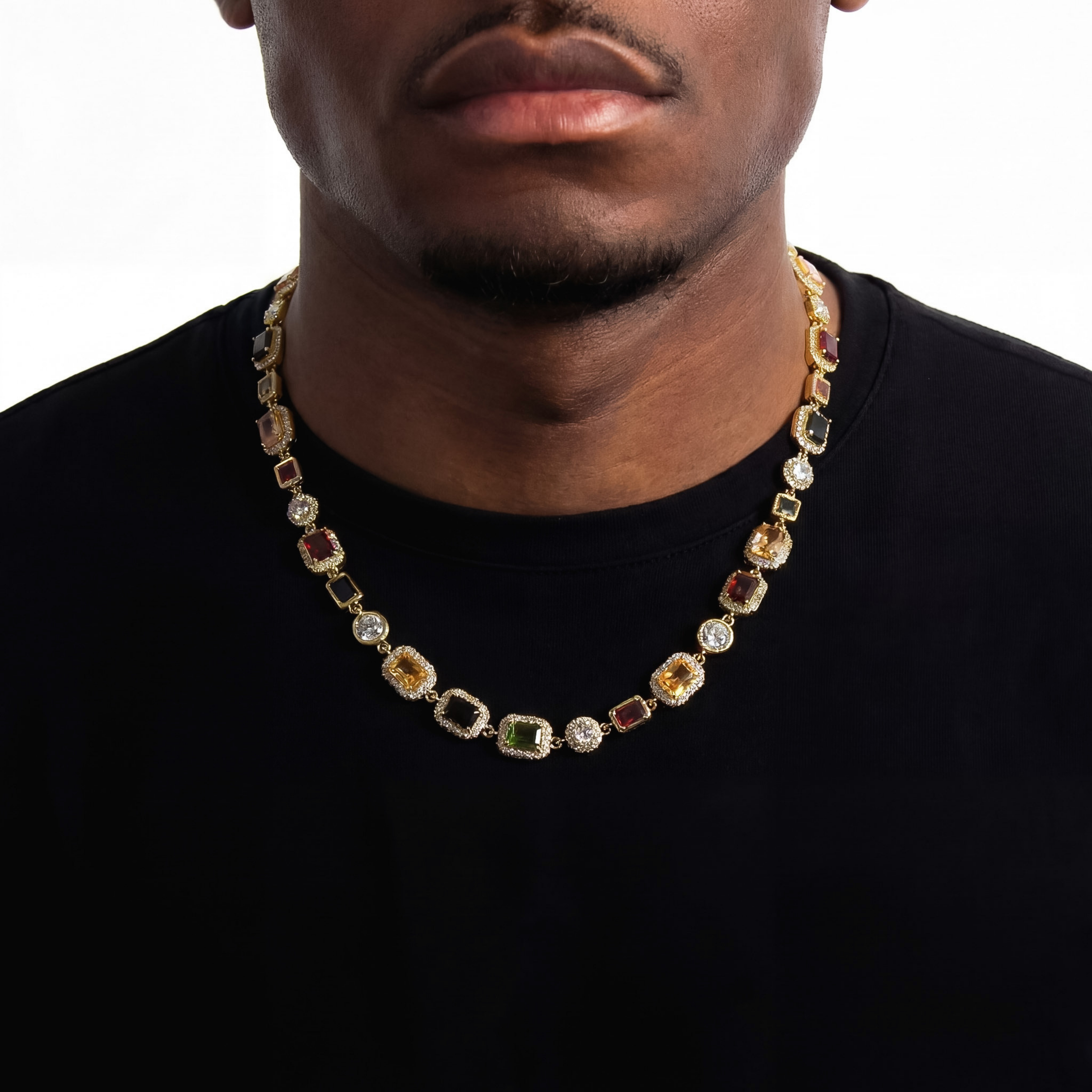 Gemstone Ketting (Goud)