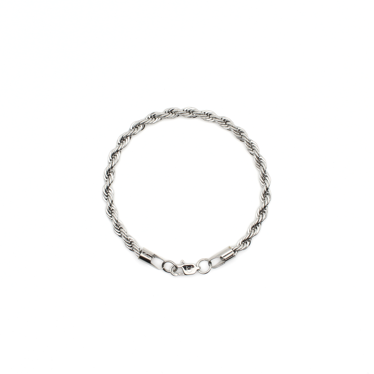Rope Bracelet 4mm (Silver)