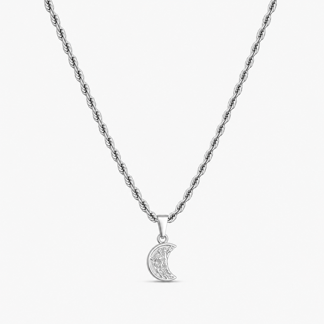 Broken Coin Hanger + Ketting (Zilver)