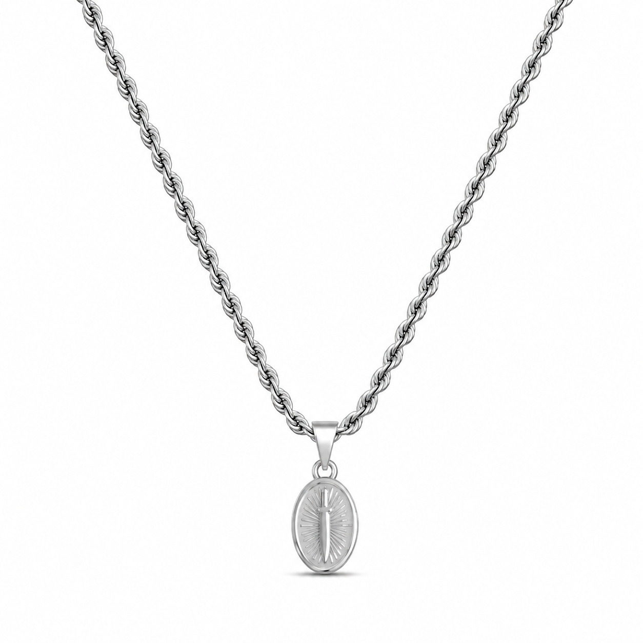 Roman Sword Pendant + Chain (Silver)