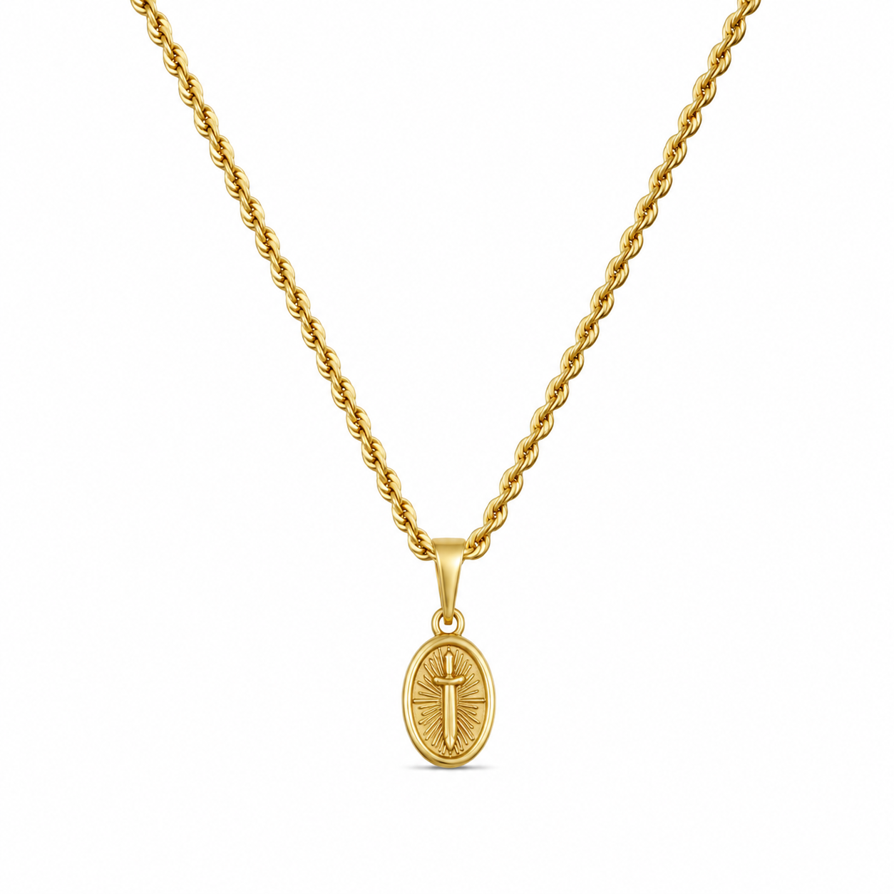Roman Sword Hanger + Ketting (Goud)