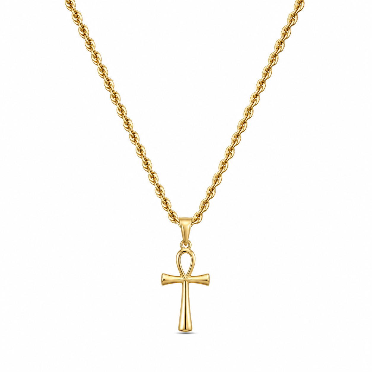 Ankh Hanger + Ketting (Goud)
