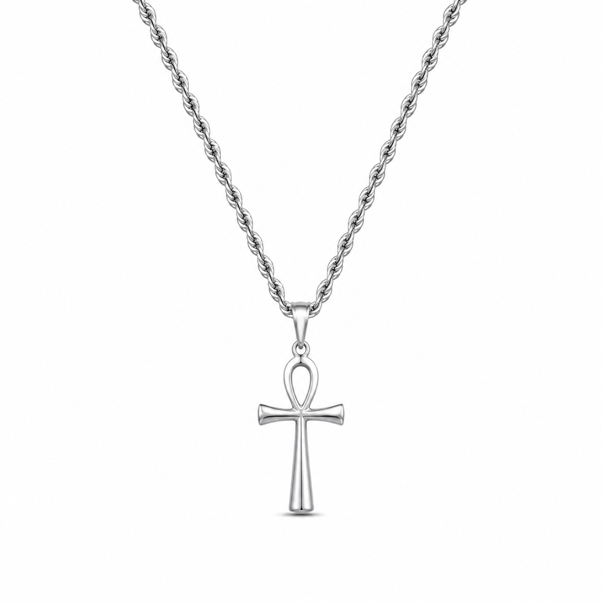 Ankh Pendant + Chain (Silver)
