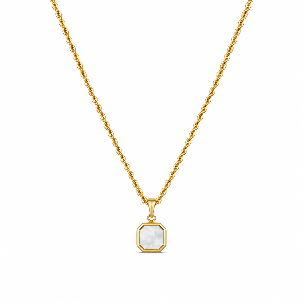 Stone Moon Hanger + Ketting (Goud)