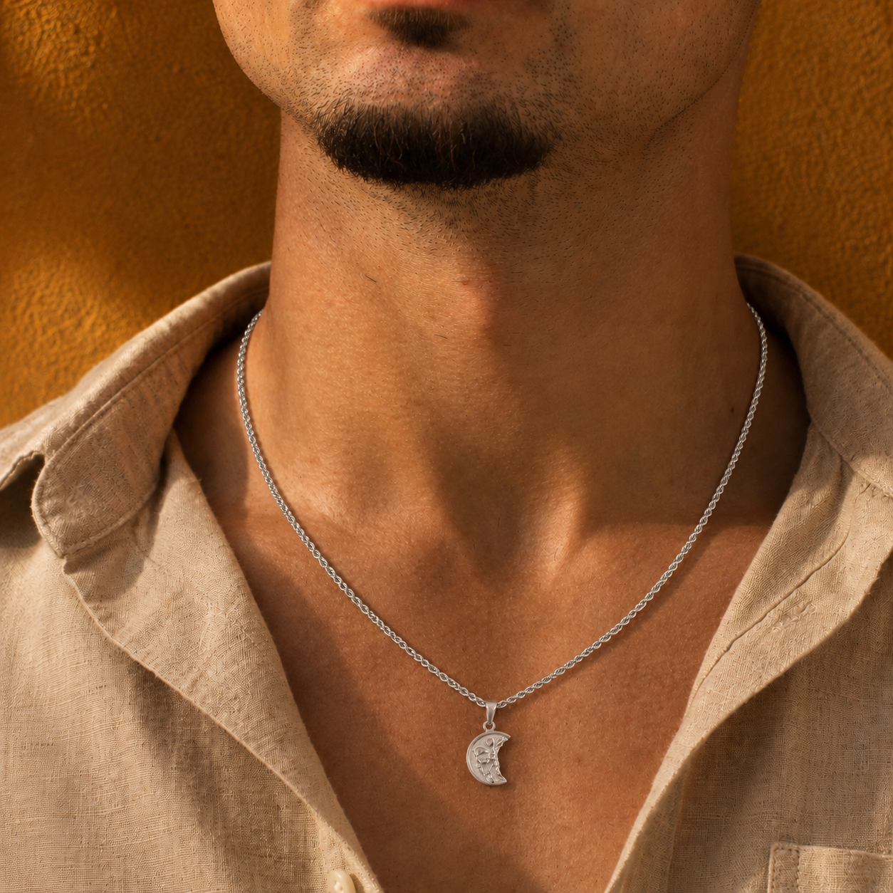 Broken Coin Hanger + Ketting (Zilver)