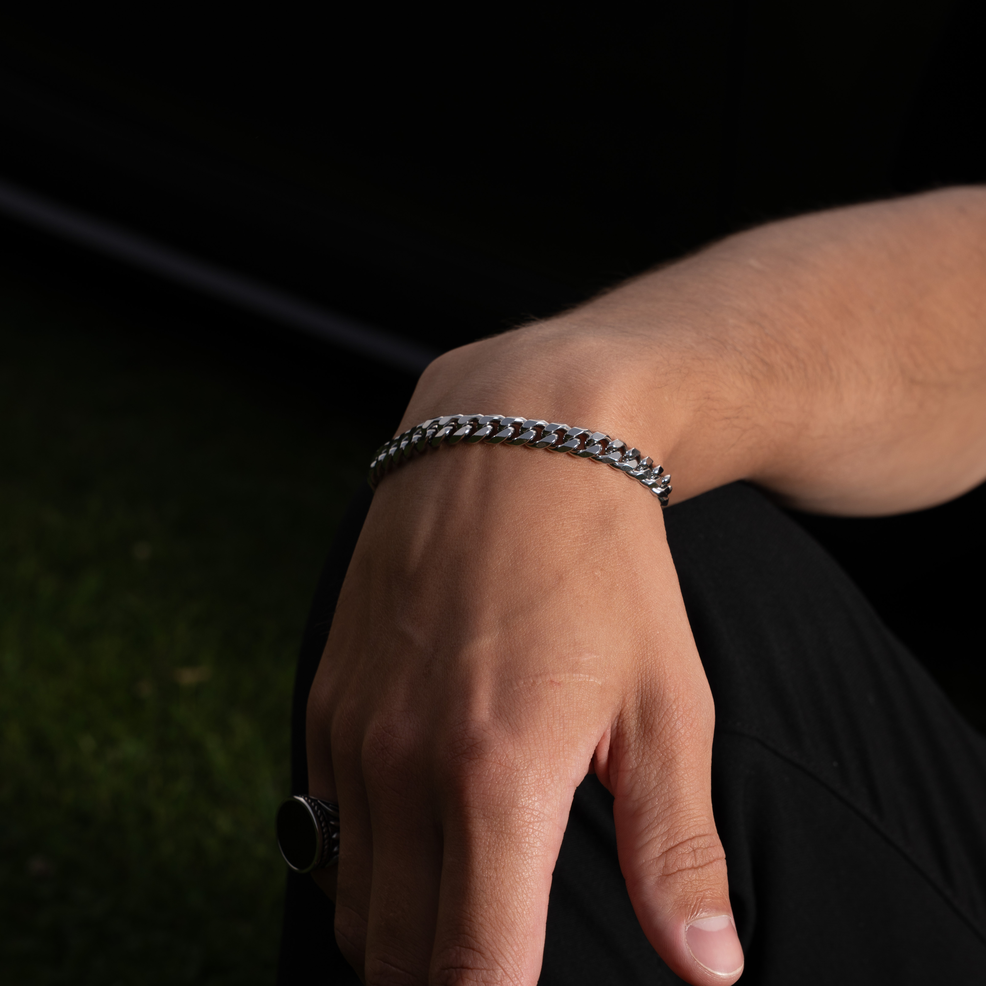 Classic Cuban Armband 8mm (Zilver)