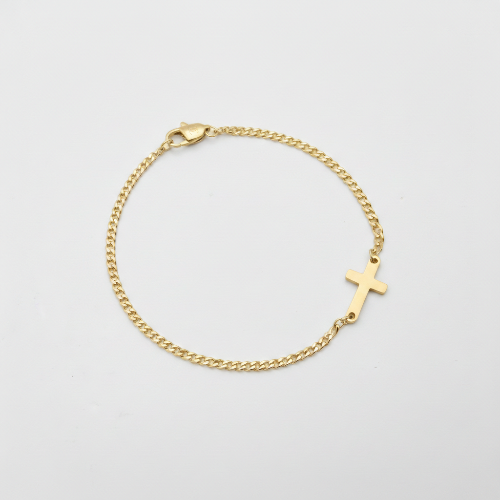 Cross Armband (Goud)