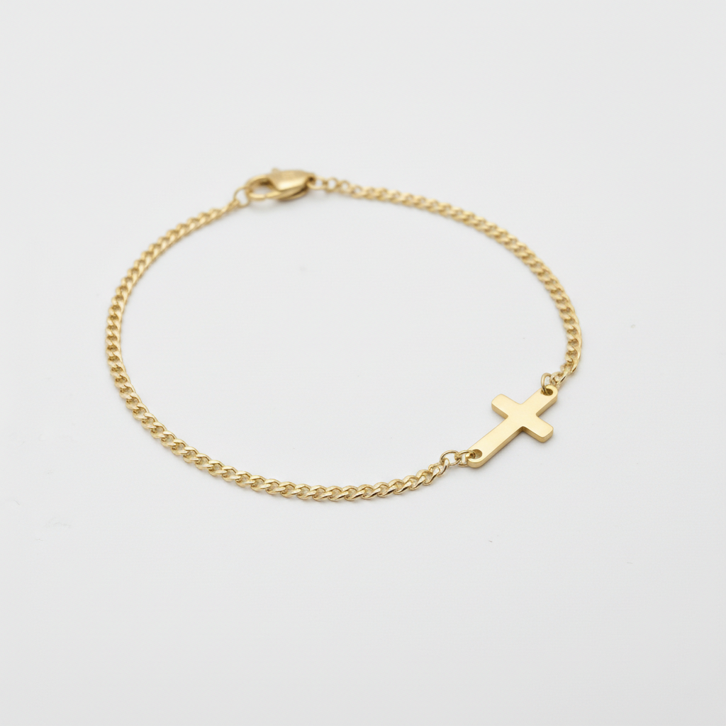 Cross Armband (Goud)
