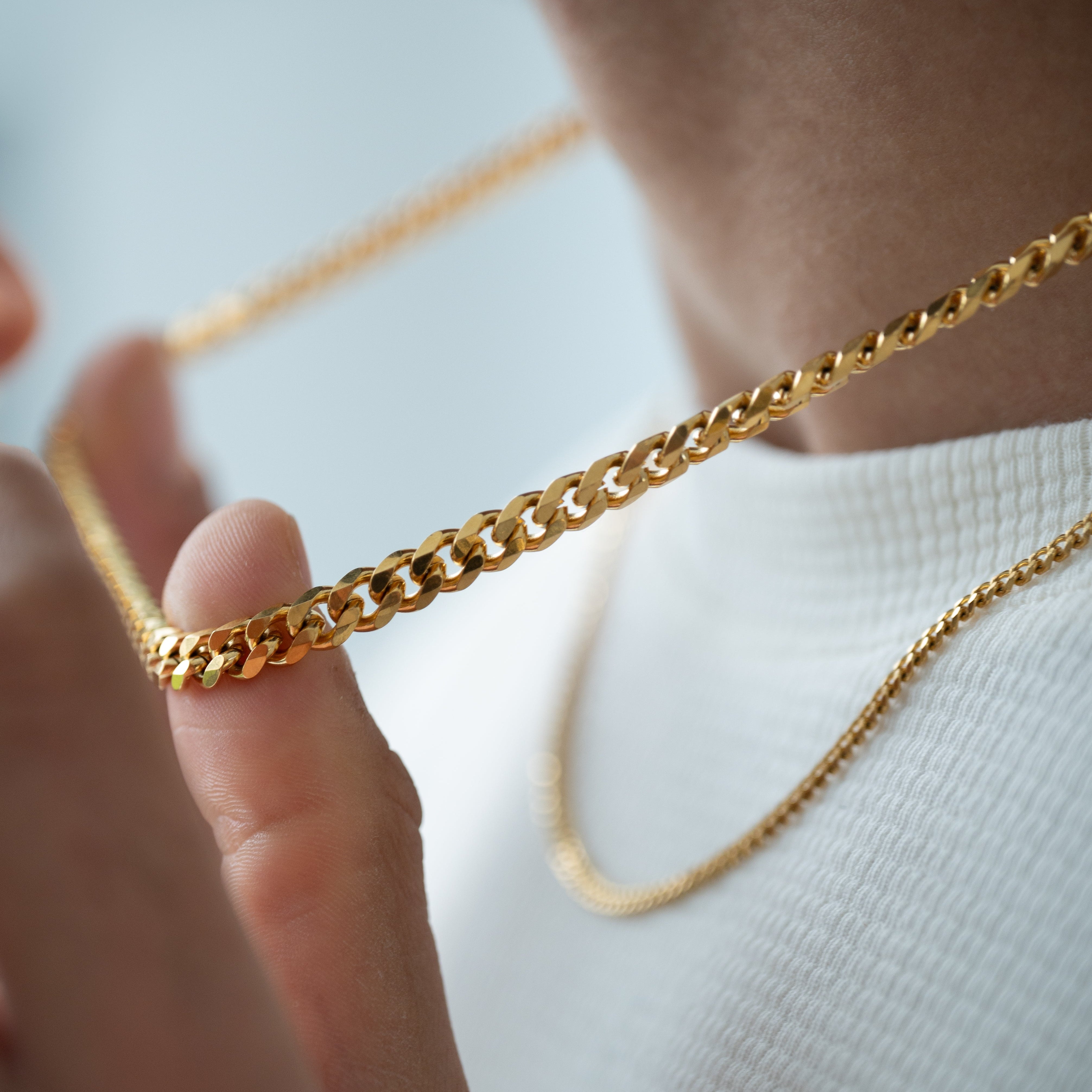 Classic Cuban Ketting 4mm (Goud)