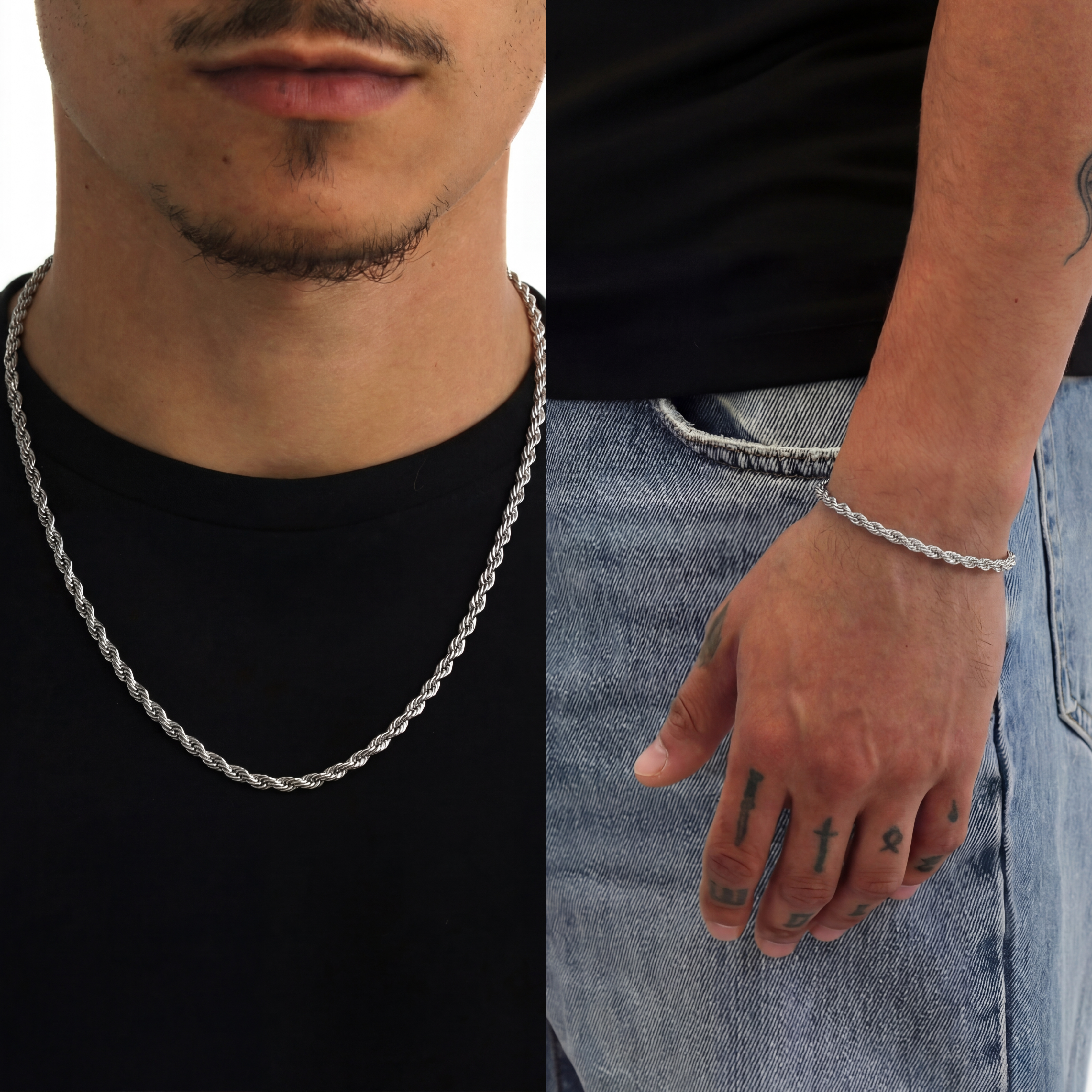 BUNDLE ROPE 4MM (SILVER)