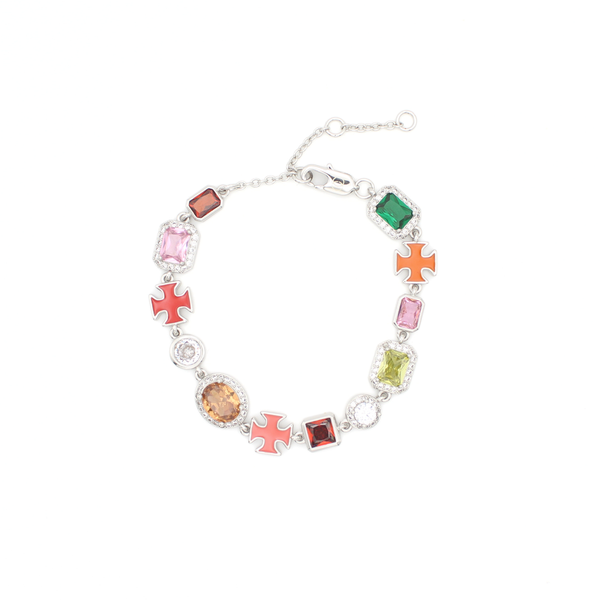 Gemstone Prism Armband (Zilver)