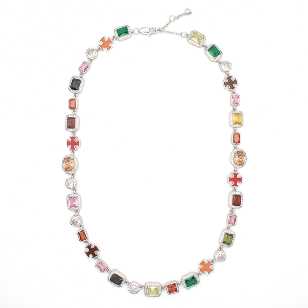 Gemstone Prism Ketting (Zilver)