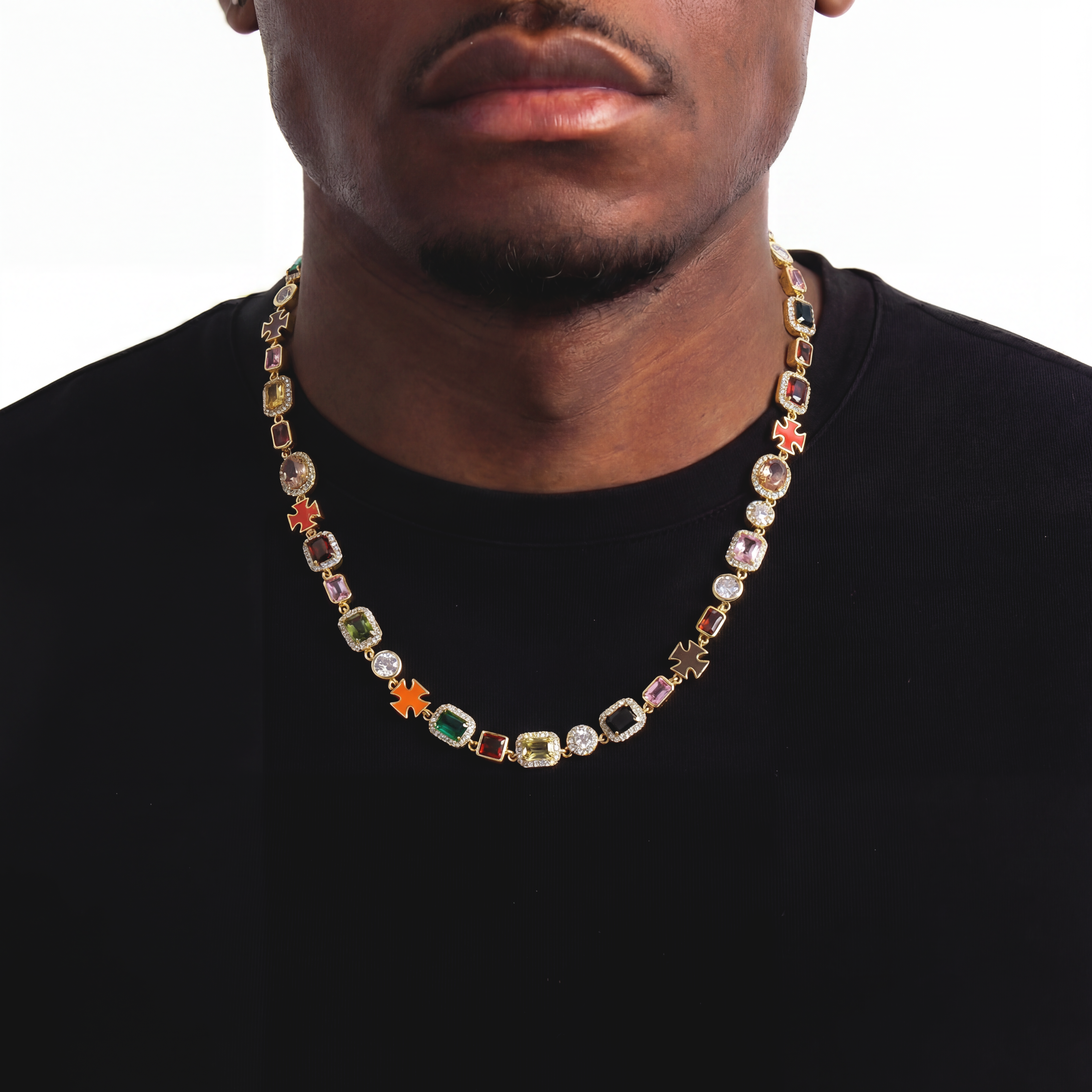 Gemstone Prism Ketting (Goud)