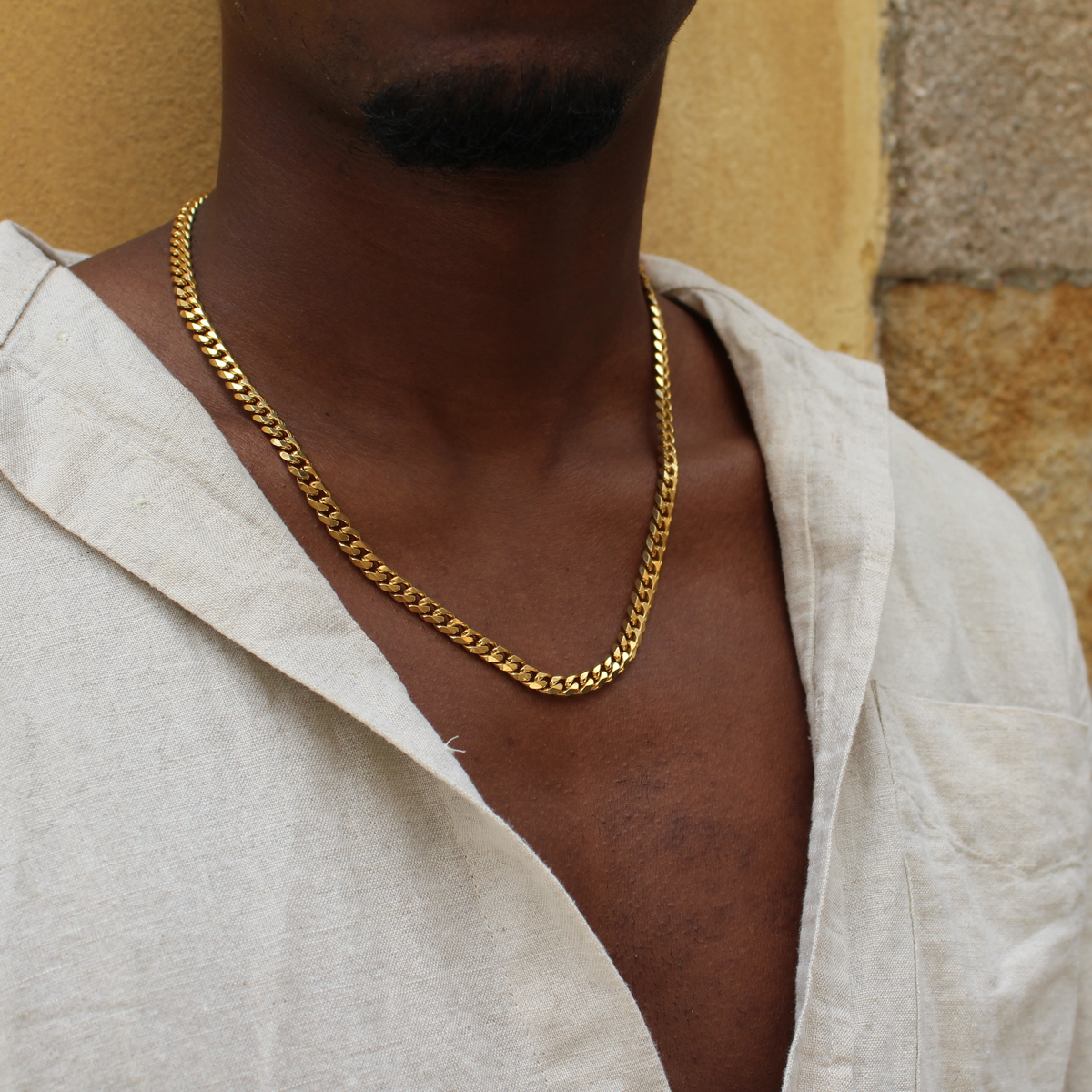 Classic Cuban Ketting 6mm (Goud)