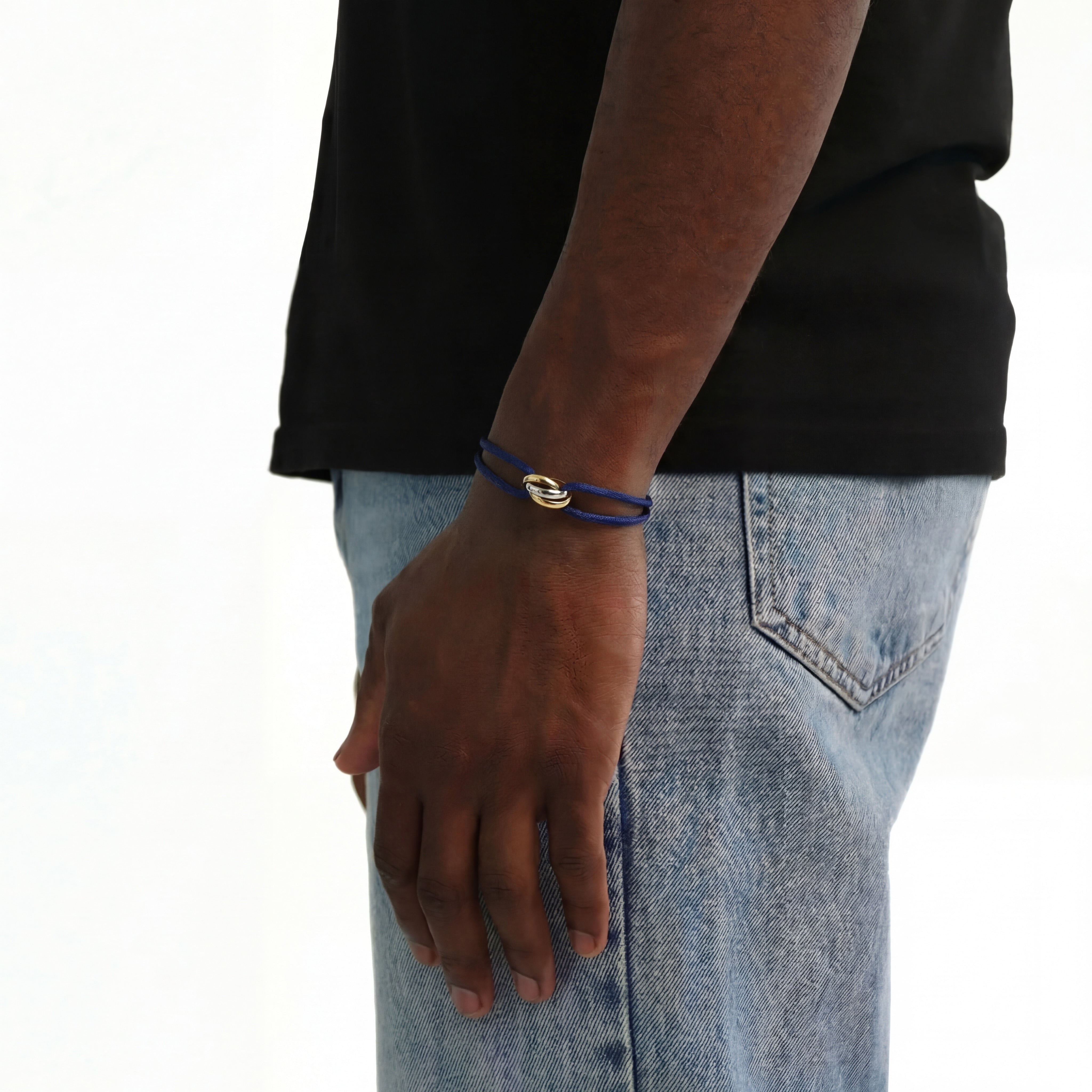 Cord Armband — Ring Tri-Tone / Navy