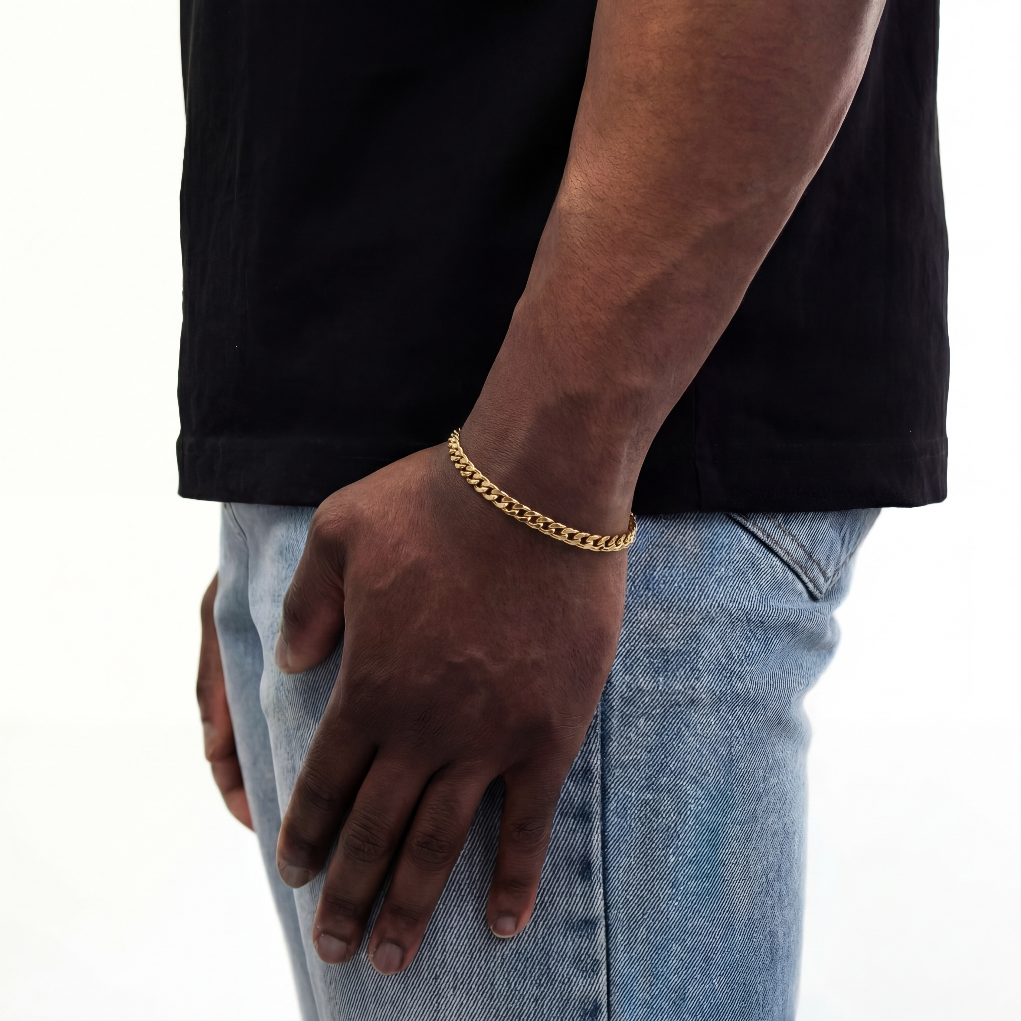 Classic Cuban Armband 5mm (Goud)