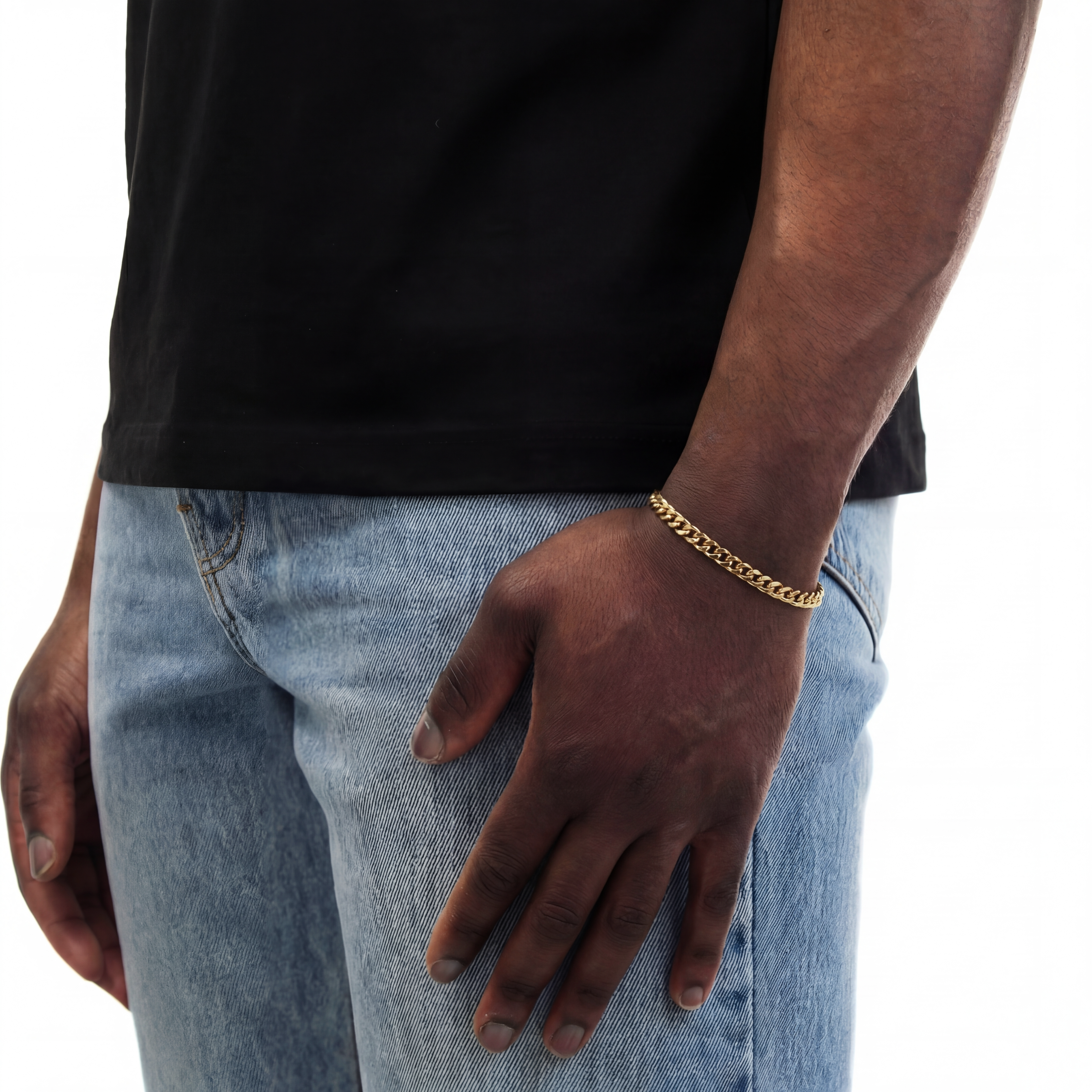 Classic Cuban Armband 5mm (Goud)